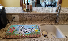 Load image into Gallery viewer, Dalmatian Spring Dish Drying Mat – Absorbent, Artistic Kitchen Essentials CK1215DDM