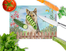 Load image into Gallery viewer, German Shepherd Spring Glass Cutting Boards – Durable, Decorative Kitchen Art Large CK1216LCB