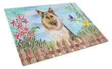 Load image into Gallery viewer, German Shepherd Spring Glass Cutting Boards – Durable, Decorative Kitchen Art Large CK1216LCB