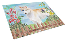 Load image into Gallery viewer, Siberian Husky Spring Glass Cutting Boards – Durable, Decorative Kitchen Art Large CK1217LCB