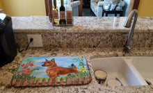 Load image into Gallery viewer, Miniature Pinscher Spring Dish Drying Mat – Absorbent, Artistic Kitchen Essentials CK1218DDM