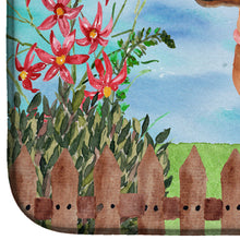 Load image into Gallery viewer, Miniature Pinscher Spring Dish Drying Mat – Absorbent, Artistic Kitchen Essentials CK1218DDM