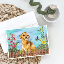 Load image into Gallery viewer, Chihuahua Spring Greeting Cards -  Blank Note Cards – 8-Pack of Artist-Designed Cards with Envelopes