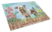 Load image into Gallery viewer, Chinese Crested Spring Glass Cutting Boards – Durable, Decorative Kitchen Art Large CK1221LCB