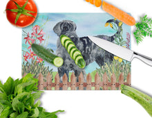 Load image into Gallery viewer, Giant Schnauzer Spring Glass Cutting Boards – Durable, Decorative Kitchen Art Large CK1222LCB