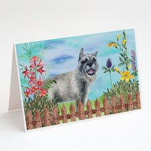 Load image into Gallery viewer, Schnauzer Spring Greeting Cards -  Blank Note Cards – 8-Pack of Artist-Designed Cards with Envelopes