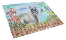 Load image into Gallery viewer, Schnauzer Spring Glass Cutting Boards – Durable, Decorative Kitchen Art Large CK1224LCB