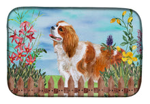 Load image into Gallery viewer, Cavalier Spaniel Spring Dish Drying Mat – Absorbent, Artistic Kitchen Essentials CK1225DDM