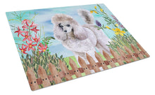 Load image into Gallery viewer, Poodle Spring Glass Cutting Boards – Durable, Decorative Kitchen Art Large CK1227LCB