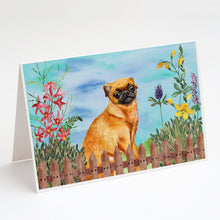 Load image into Gallery viewer, Small Brabant Griffon Spring Greeting Cards -  Blank Note Cards – 8-Pack of Artist-Designed Cards with Envelopes