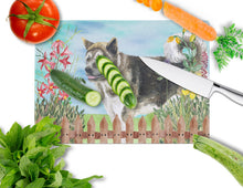 Load image into Gallery viewer, American Akita Spring Glass Cutting Boards – Durable, Decorative Kitchen Art Large CK1231LCB