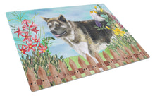 Load image into Gallery viewer, American Akita Spring Glass Cutting Boards – Durable, Decorative Kitchen Art Large CK1231LCB