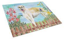 Load image into Gallery viewer, Irish Wolfhound Spring Glass Cutting Boards – Durable, Decorative Kitchen Art Large CK1232LCB