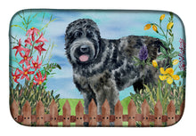 Load image into Gallery viewer, Black Russian Terrier Spring Dish Drying Mat – Absorbent, Artistic Kitchen Essentials CK1239DDM
