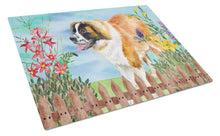 Load image into Gallery viewer, Saint Bernard Spring Glass Cutting Boards – Durable, Decorative Kitchen Art Large CK1241LCB