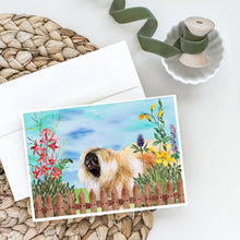 Load image into Gallery viewer, Pekingese Spring Greeting Cards -  Blank Note Cards – 8-Pack of Artist-Designed Cards with Envelopes