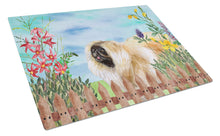 Load image into Gallery viewer, Pekingese Spring Glass Cutting Boards – Durable, Decorative Kitchen Art Large CK1243LCB