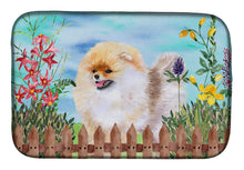 Load image into Gallery viewer, Pomeranian Spring Dish Drying Mat – Absorbent, Artistic Kitchen Essentials CK1244DDM