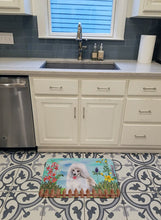 Load image into Gallery viewer, Medium White Poodle Spring Machine Washable Memory Foam Mat CK1245RUG