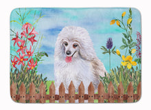 Load image into Gallery viewer, Medium White Poodle Spring Machine Washable Memory Foam Mat CK1245RUG