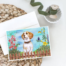 Load image into Gallery viewer, Beagle Spring Greeting Cards -  Blank Note Cards – 8-Pack of Artist-Designed Cards with Envelopes