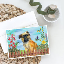 Load image into Gallery viewer, Brussels Griffon Spring Greeting Cards -  Blank Note Cards – 8-Pack of Artist-Designed Cards with Envelopes