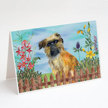Load image into Gallery viewer, Brussels Griffon Spring Greeting Cards -  Blank Note Cards – 8-Pack of Artist-Designed Cards with Envelopes