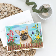 Load image into Gallery viewer, French Bulldog Spring Greeting Cards -  Blank Note Cards – 8-Pack of Artist-Designed Cards with Envelopes
