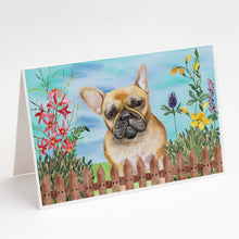 Load image into Gallery viewer, French Bulldog Spring Greeting Cards -  Blank Note Cards – 8-Pack of Artist-Designed Cards with Envelopes