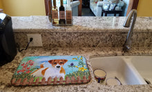 Load image into Gallery viewer, Jack Russell Terrier Spring Dish Drying Mat – Absorbent, Artistic Kitchen Essentials CK1251DDM