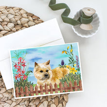 Load image into Gallery viewer, Cairn Terrier Spring Greeting Cards -  Blank Note Cards – 8-Pack of Artist-Designed Cards with Envelopes