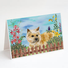 Load image into Gallery viewer, Cairn Terrier Spring Greeting Cards -  Blank Note Cards – 8-Pack of Artist-Designed Cards with Envelopes