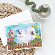 Load image into Gallery viewer, Samoyed Spring Greeting Cards -  Blank Note Cards – 8-Pack of Artist-Designed Cards with Envelopes