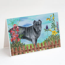 Load image into Gallery viewer, Cane Corso Spring Greeting Cards -  Blank Note Cards – 8-Pack of Artist-Designed Cards with Envelopes