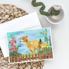 Load image into Gallery viewer, Italian Greyhound Spring Greeting Cards -  Blank Note Cards – 8-Pack of Artist-Designed Cards with Envelopes