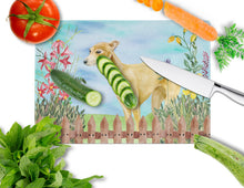 Load image into Gallery viewer, Italian Greyhound Spring Glass Cutting Boards – Durable, Decorative Kitchen Art Large CK1260LCB