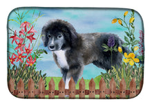 Load image into Gallery viewer, Newfoundland Puppy Spring Dish Drying Mat – Absorbent, Artistic Kitchen Essentials CK1261DDM
