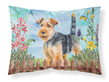 Load image into Gallery viewer, Welsh Terrier Spring  Standard Pillowcase – Artistic Decorative Front, White Back CK1262PILLOWCASE