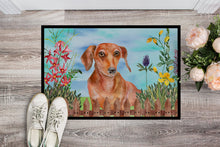 Load image into Gallery viewer, Red Dachshund Spring Doormat - 18x27 Decorative Floor Mat – Indoor/Outdoor Rug with Artistic Flair CK1269MAT