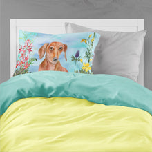 Load image into Gallery viewer, Red Dachshund Spring  Standard Pillowcase – Artistic Decorative Front, White Back CK1269PILLOWCASE