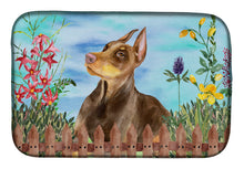Load image into Gallery viewer, Doberman Pinscher Spring Dish Drying Mat – Absorbent, Artistic Kitchen Essentials CK1271DDM