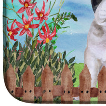 Load image into Gallery viewer, French Bulldog Black White Spring Dish Drying Mat – Absorbent, Artistic Kitchen Essentials CK1272DDM