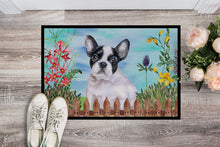 Load image into Gallery viewer, French Bulldog Black White Spring Doormat - 18x27 Decorative Floor Mat – Indoor/Outdoor Rug with Artistic Flair CK1272MAT