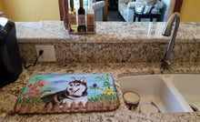 Load image into Gallery viewer, Siberian Husky #2 Spring Dish Drying Mat – Absorbent, Artistic Kitchen Essentials CK1274DDM