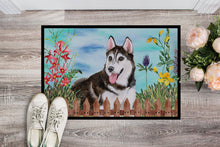 Load image into Gallery viewer, Siberian Husky #2 Spring Doormat - 18x27 Decorative Floor Mat – Indoor/Outdoor Rug with Artistic Flair CK1274MAT
