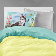 Load image into Gallery viewer, Siberian Husky #2 Spring  Standard Pillowcase – Artistic Decorative Front, White Back CK1274PILLOWCASE
