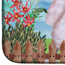 Load image into Gallery viewer, White Standard Poodle Spring Dish Drying Mat – Absorbent, Artistic Kitchen Essentials CK1279DDM