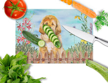 Load image into Gallery viewer, Tibetan Mastiff Spring Glass Cutting Boards – Durable, Decorative Kitchen Art Large CK1283LCB