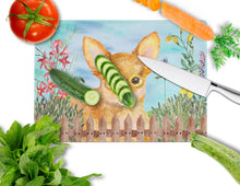 Load image into Gallery viewer, Toy Terrier Spring Glass Cutting Boards – Durable, Decorative Kitchen Art Large CK1284LCB
