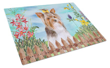Load image into Gallery viewer, Yorkshire Terrier #2 Spring Glass Cutting Boards – Durable, Decorative Kitchen Art Large CK1285LCB
